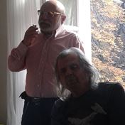 Arnost Goldflam s Rostou Novakem na ctene zkousce Komediantu