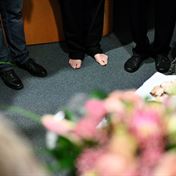 Trio chodců. Po premiéře Sláva strojů a měst, 24. ledna 2019